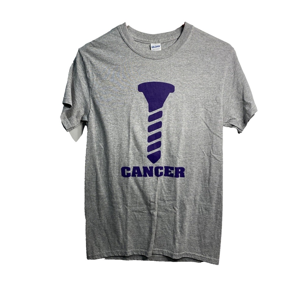 gildan unisex adult short sleeve SCREW CANCER t shirt size small